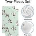 thumbnail image 2 of Soft Hand Fingertip Towels, 2 Pcs Face Bath Towels Cartoon Panda Absorbent Washcloths for Bathroom Hotel Kitchen, 30"x15", Absorbent Soft Hand Fingertip Towels, 2 of 6