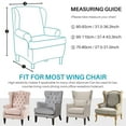 thumbnail image 3 of CJC Wingback Chair Cover, 2 Piece Wing Chair Slipcovers, Stretch Armchair Sofa Covers, Non-Slip Furniture Protector (Yellow/Leaves), 3 of 9