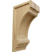 Ekena Millwork 4"W x 5"D x 10"H Diane Recessed Wood Corbel, Cherry