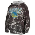 thumbnail image 2 of Women's Majestic Threads Black Golden State Warriors Burble Tie-Dye Tri-Blend Pullover Hoodie, 2 of 3