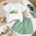 thumbnail image 6 of HCNTES Toddler Outfit Cute Farm Theme Embroidery Tee and Gingham Shorts 2-Piece Set for Birthday Parties Boys Summer Outfits, 6 of 9