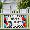 thumbnail image 5 of Motocross Themed Happy Birthday Backdrop Banner with Balloons Stars and Checkered Flags Party Supplies Photography Props Birthday Party Decorations Background Decor, 5 of 7