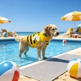 thumbnail image 5 of Little Bee Shape Dog Swimming Vest with Traction Handle, Adjustable Padded Flotation Life Jacket for Pool Beach Boating, Medium 15-22 lb, 5 of 6