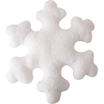 3D Snowflake Christmas Decorative Throw Pillows,15.7in Cute Winter Faux Fur Plush Pillow Set, White Christmas Living Room Bedroom Nursery Decor Set of 1