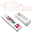 thumbnail image 2 of 6 Macaron Box With Window White - 25 pack, 2 of 2