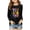 1-Black1943, variant on WOYY Long Sleeve T-Shirt for Girls Casual Digital Print Crew Neck T Shirt Top, Sizes 3-14