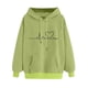 thumbnail image 1 of ICHUANYI Clearance Women Loose Long Sleeve Sweatshirt Hooded Hoodie Sweatshirt Blouse(Green, XL) ICHUANYI WER2023081007747, 1 of 5