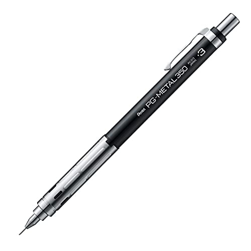 Pentel Mechanical Pencil PG-METAL350 PG Metal 0.3mm Black 10 PG313-A// Grip