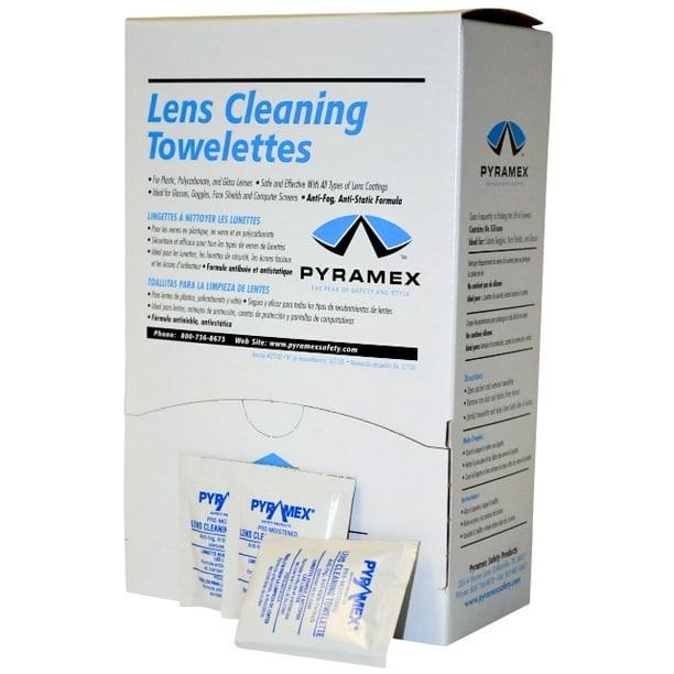 AntiFog Lens Cleaning Towelettes 10 Boxes 1000 Towelettes Pyramex MS