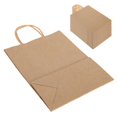 thumbnail image 3 of Eco? Bolsa de papel Kraft portátil amigable Tienda de ropa Bolsa de regalo de embalaje (M 21x11x27,5 cm), 3 of 8