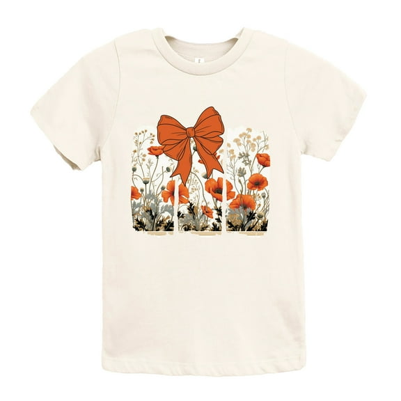Coquette Fall Floral Orange - Youth Short Sleeve Graphic T-Shirt