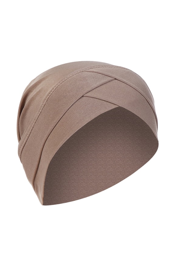 Women Solid India Hat Muslim Ruffle Cancer Chemo Beanie Turban Wrap Scarf Cap