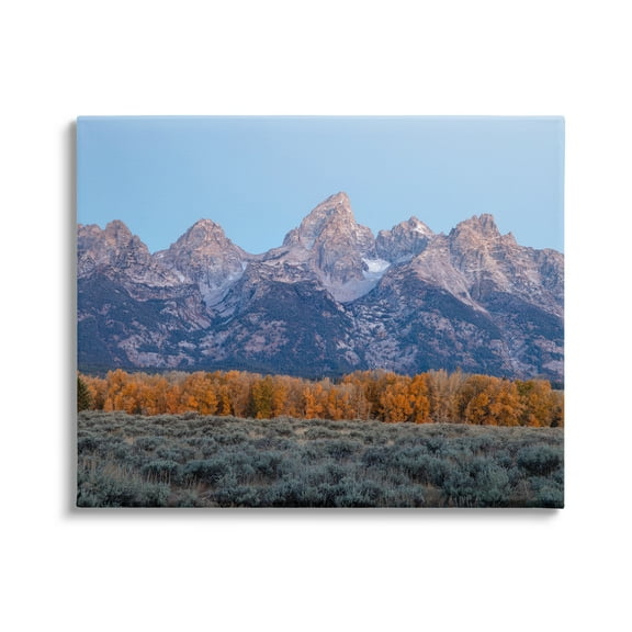 Stupell Industries Mountain Peaks Scenery Landscape Photography Gallery Wrapped Canvas Art Print Wall Art, 20 x 16