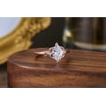 thumbnail image 3 of 14K Rose Gold Moissanite Cubic Zirconia Engagement Ring Jewelry Gifts, 3 of 5