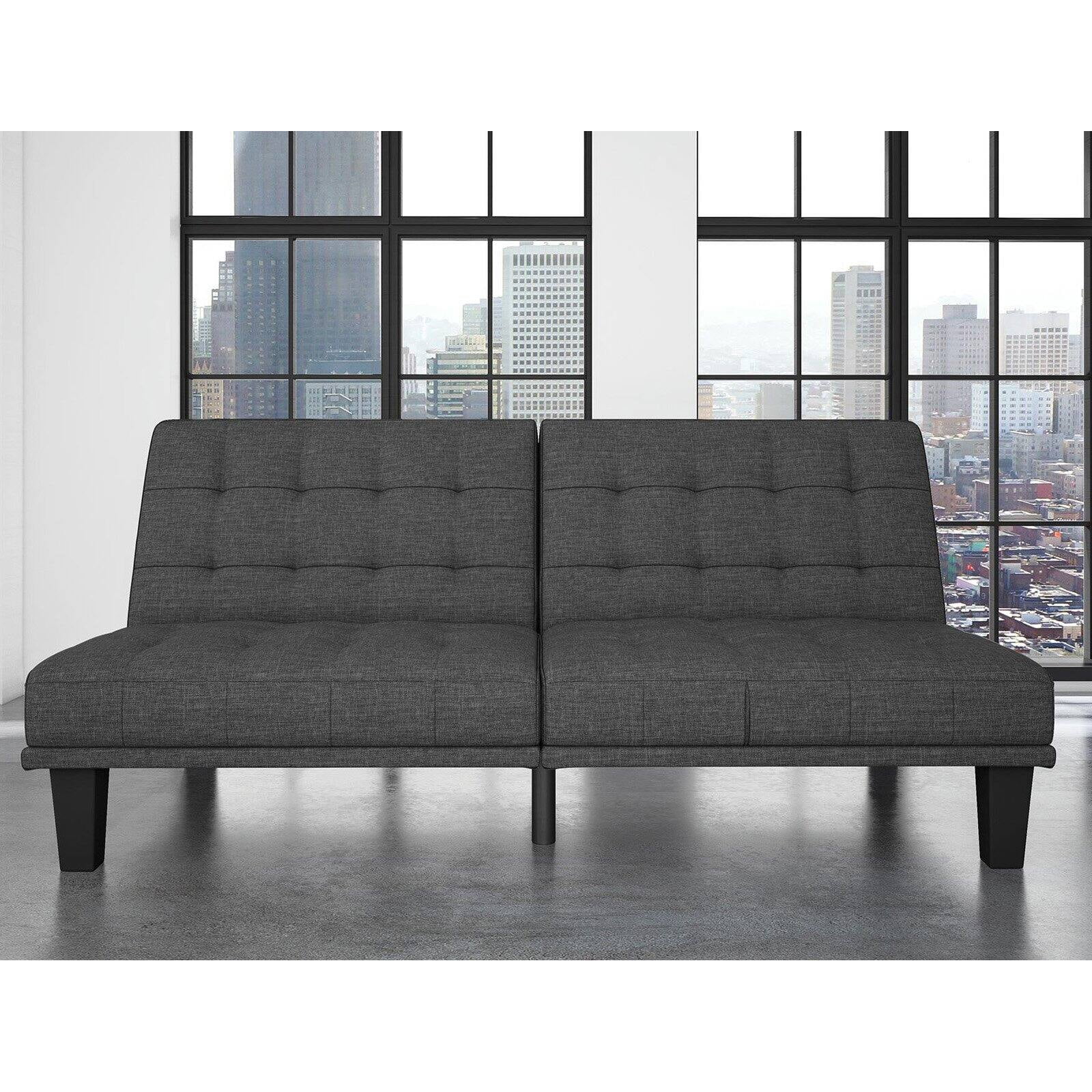 Dorel Home Dexter Futon Lounger, Multiple Colors Gray Linen Walmart