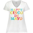 thumbnail image 3 of Inktastic Happy Cinco De Mayo Women's Plus Size V-Neck T-Shirt, 3 of 5