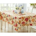 thumbnail image 4 of Newbridge Nicolette French Floral Garden 52 x 52 inch Square Flannel Backed Vinyl Tablecloth, 4 of 9