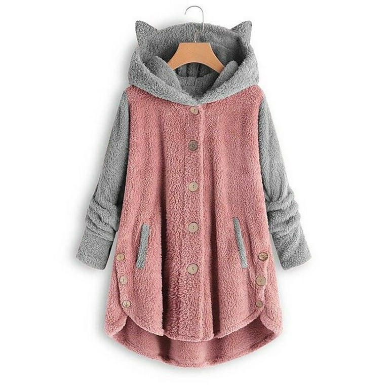 New Single-Breasted Plush Irregular Solid Color Coat New Single-Breasted Plush Irregular Solid Color Coat