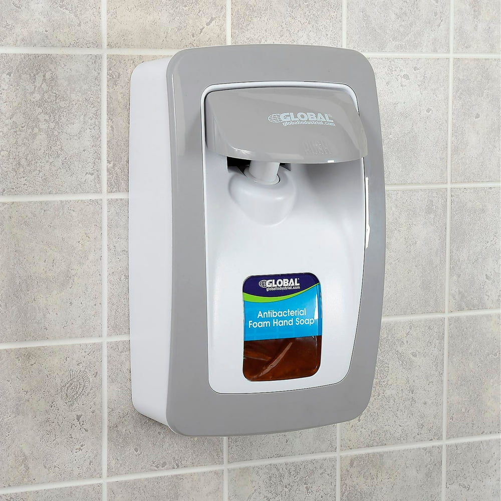 Manual Dispenser for Foam Hand Soap/Sanitizer White/Gray Walmart