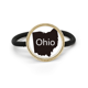 thumbnail image 1 of Cinta para el pelo de metal plateado Ohio America usa mapa silueta Unbranded, 1 of 3