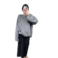 thumbnail image 5 of Suéter de terciopelo de visón sintético grueso para otoño e invierno, suéter holgado de estilo perezoso para mujer, 5 of 5
