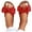 Red, variant on Slides Dress Sandals for Women 2025 Bow Knot Beach Summer Casual Cork Sole Slip on Flats Dressy Sandals