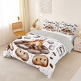 thumbnail image 2 of Catabedysis Watercolor Camping Bedding For Girls,S'Mores Campfire Print Duvet Cover Full,Multicolor,Light Gray Reversible,3-Piece,1 Duvet Cover and 2 Pillowcases, 2 of 6
