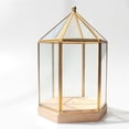 thumbnail image 3 of Lámpara de cristal con forma de árbol de fuego, con forma de flor plateada, de seis lados, con forma geométrica puntiaguda, lámpara de cadena, contenedor de lámpara sin lámpara, 3 of 3