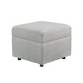 thumbnail image 2 of Second Story Home Soho Upholstered Comfort Ottoman- Gray, 2 of 3