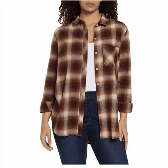 Gap Women's Relaxed Fit Flannel Moana Plaid Size Small
