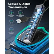 ORICO 7-Port USB 3.0 High Speed Hub with 5Gbps Extender and Multi Port Adapter for Laptop, 1.64ft Cable