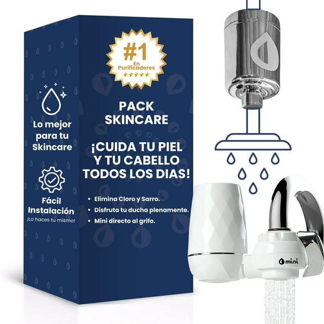 Pack Skincare Filtros purificadores Agua Cuida tu piel y cabello, libre de cloro e impurezas