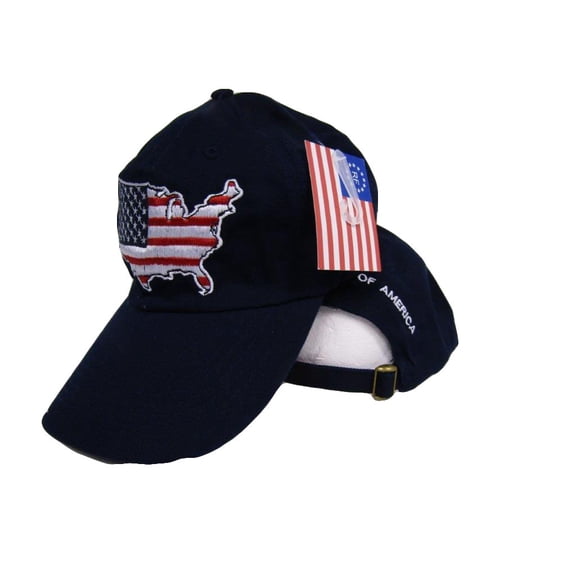 Dark Blue USA America Flag in Country Baseball Cap Hat
