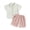 Pink, variant on Musuos Kids Boys Summer Outfits 6 12 18 24M 3 4Y Short Sleeve Turn-Down Collar Shirts and Elastic Waist Shorts Toddler Clothes Set