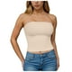 thumbnail image 5 of Blusa informal de verano sin tirantes de color liso para mujer, 3 piezas, de poliéster, 5 of 8