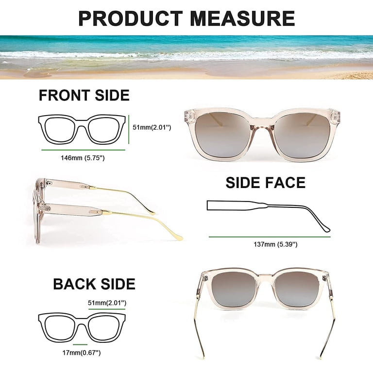 Square Polarized Sunglasses UV400 Acetate Retro Trendy DUCO Retro Square Polarized Sunglasses for Men Women Trendy  main image 4
