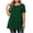 *Army Green, variant on ClodeEU Plus Size Women's Round Neck Short Sleeve Tunic Top,Casual Loose A Line Flared Hem Solid Swing Blouse ,Women's Plus XXL