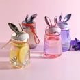 thumbnail image 2 of 400ml Kids Bottle Large Capacity Transparent Body with Lanyard Food Grade Cute Shape Leak-proof BPA Free Children Rabbit Ear Lid Sport Water Cup for Home, 2 of 8