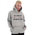 thumbnail image 4 of For A Second Bored Me EKG Humor Unisex Plus Fleece Graphic Hoodie Brisco Brands 4X, 4 of 5