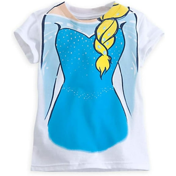 Disney Girls Elsa Costume Tee  T shirt  for Girls Size 5/6