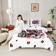 thumbnail image 4 of Homewish Cheetah Print Bowknot Full Size Comforter Sets 3-Piece for Boys Girls,Happy Valentine'S Day Bedding Comforter Set,Vintage Aesthetic Lightweight Bedding Sets,Ultra Soft Home Decor, 4 of 8