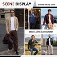 thumbnail image 2 of Iceglad Men's Shawl Collar Cardigan Sweater Button Down Long Sleeve Knitwear Casual Knit Sweater with Pockets for Fall Winter, 2 of 8