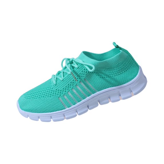 EKVAHL Women's Orthopedic Knit Sneakers, Tennis Shoes Walking Shoes, Breathable Mesh Arch Support Flexible Sole Gym Workout Outdoor Daily Athletic Shoes Blue
