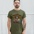 thumbnail image 3 of Tee Hunt Ridin' High T-shirt Biker Forever Chopper Rider American Eagle Men's Tee, Military Green, Medium, 3 of 5