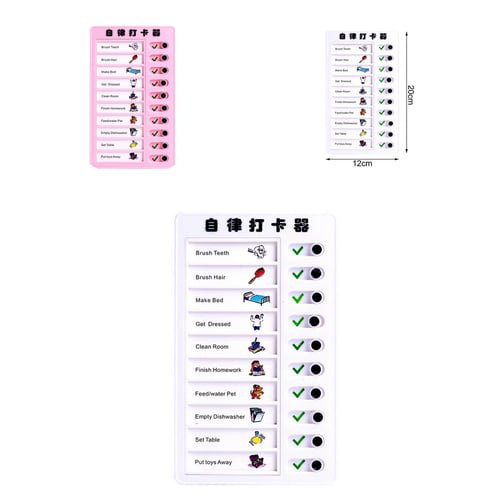 Feuille de Liste de Vérification avec Curseur Détachable, Papier de Remplacement Réutilisable, Portable, Autodiscipline, Léger, Étudiants, Adultes, Liste de Choses à Faire, Mémo, Liste de Tâches, pour VR