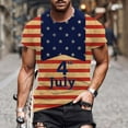thumbnail image 1 of EGNMCR T-shirts pour Hommes Mode Manches Courtes Col Rond Imprimé T-Shirt Décontracté Blouse, 1 of 5