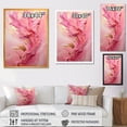 thumbnail image 4 of Designart "Dreamy Dusk Radiance in Pink II" Abstract Framed Wall Art - Modern Pink Abstract Collages Bedroom Framed Canvas Wall Art, 4 of 6