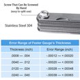 thumbnail image 4 of Soidarity 9 Uds. Medidor de radio de cuerda inferior 32 hojas medidor de espesores herramientas de medición de doble marcado para configuración de Accesorios para instrumentos musicales Soidarity OD3007-00B, 4 of 6