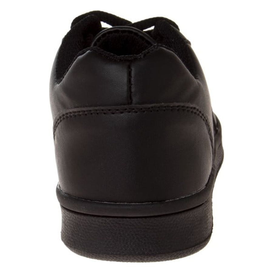 French Toast Kids Lace-up Flat Heel Faux Leather Sneakers - Size 1, Black