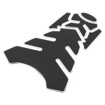 Motorbike Gas Oil Fuel Tank Protector Rubber Pad Emblem Badge Sticker White Protector Decal Red/Black/White White